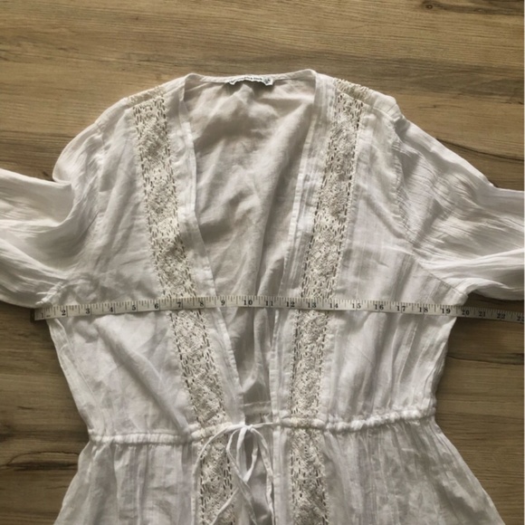 Abercrombie & Fitch Longsleeve Front Tie Maxi Dress Coverup - Picture 7 of 8